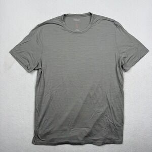 Proof Shirt Mens Medium Gray Tagless Merino Wool Nylon Crewneck Short Sleeve Tee